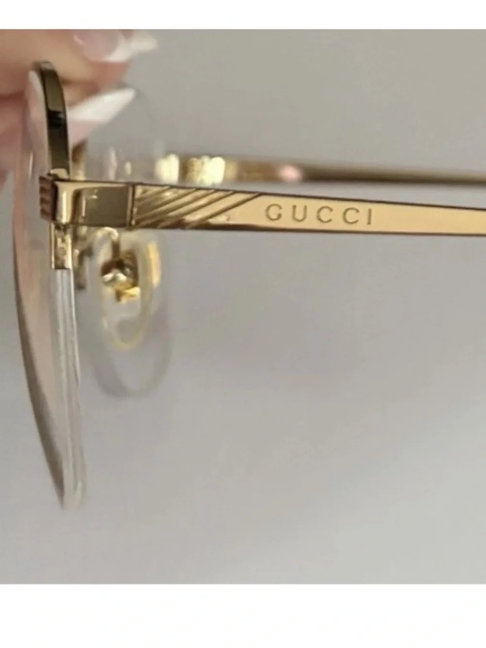 Gucci GG0745O Gold Aviator Optical Frames 54mm Metal